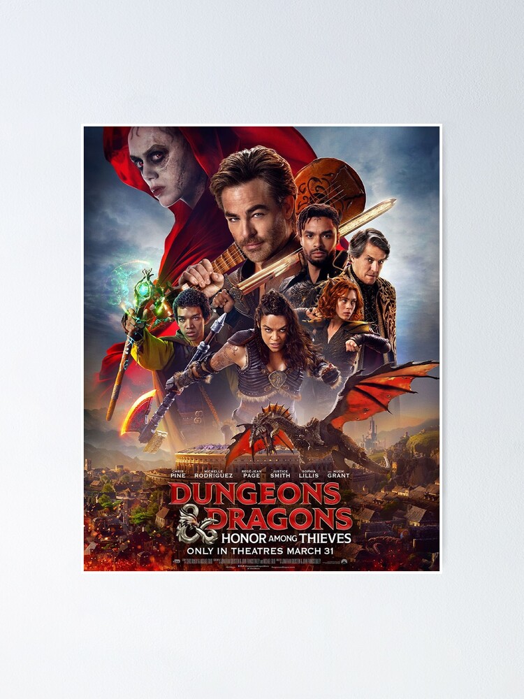 Dungeons and dragons honor among thieves movie 2023 poster Poster for Sale  by cahillarmando
