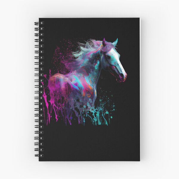 Aperçu de l'œuvre Beau cheval amoureux Splash Art cheval équestre créée et vendue par TrialNError.