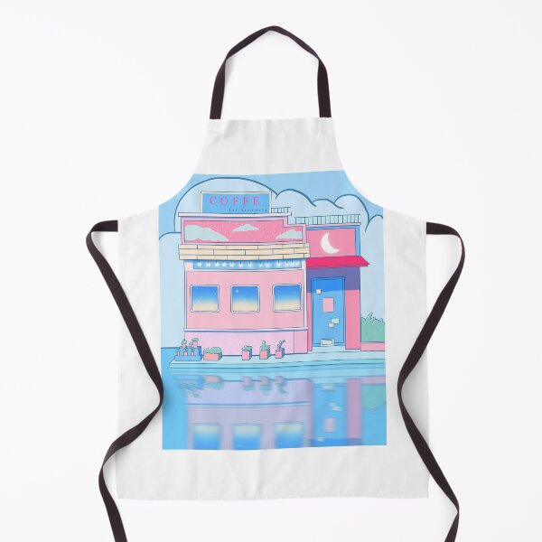 Item preview, Blue cute coffe shop designed and sold by Sunsetcandyart.