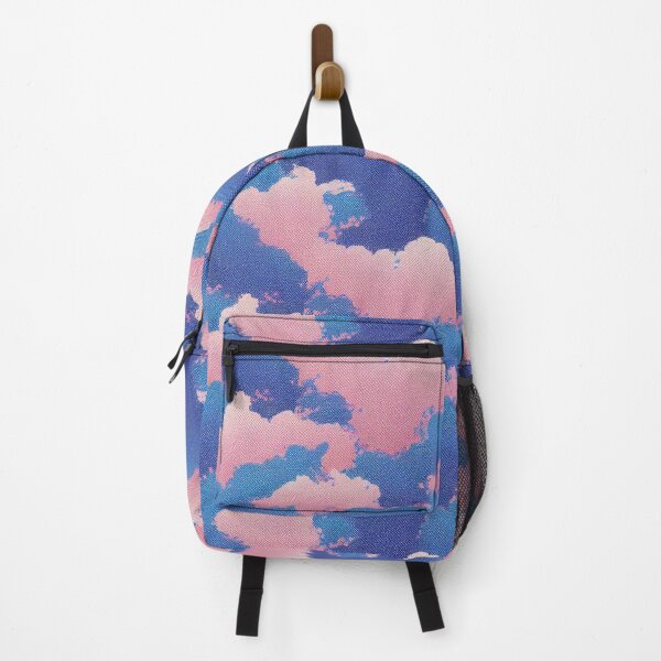 Artikelvorschau, Vaporwave Clouds on Fabric - 80s Style Chillwave Pattern in Blue & Pink entworfen und verkauft von Fine Prints.