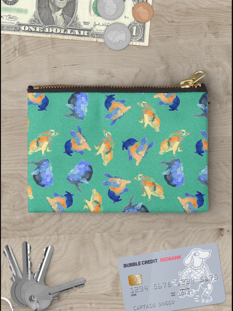 Thumbnail 3 of 4, Zipper Pouch, Lovely Rabbits pattern designed and sold by Yuandi Yang.