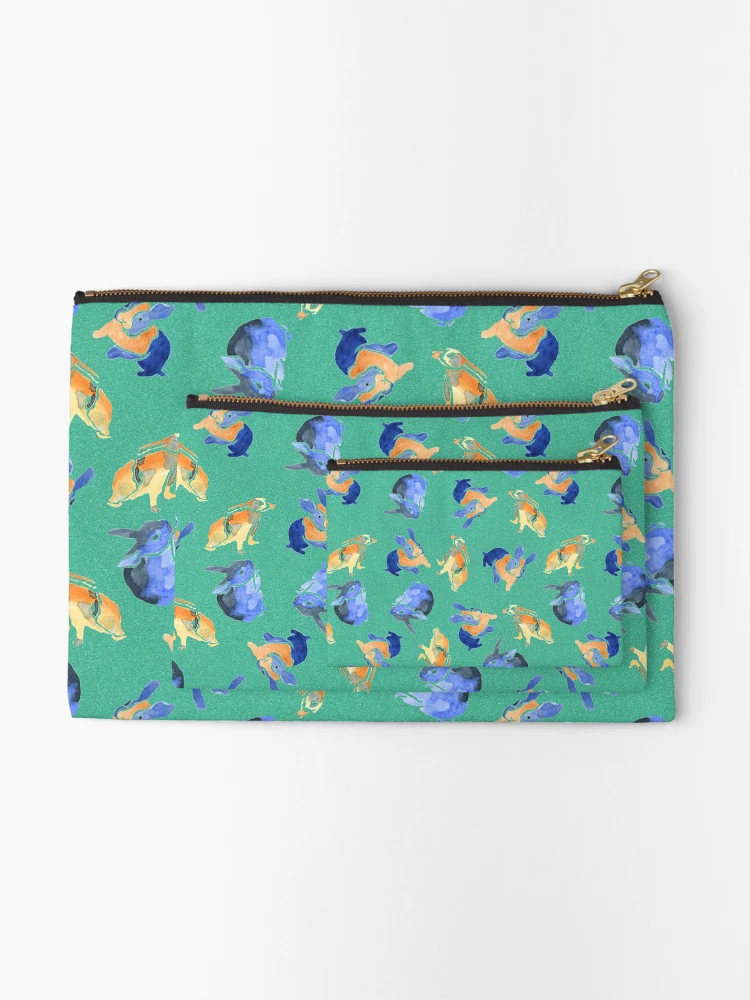 Thumbnail 2 of 4, Zipper Pouch, Lovely Rabbits pattern designed and sold by Yuandi Yang.