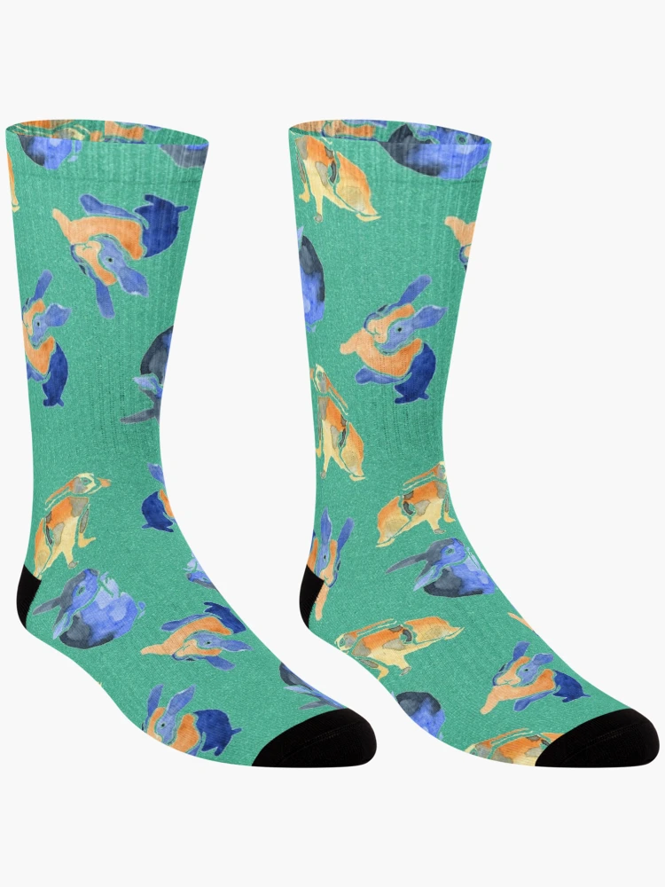 Thumbnail 3 of 5, Socks, Lovely Rabbits pattern designed and sold by Yuandi Yang.