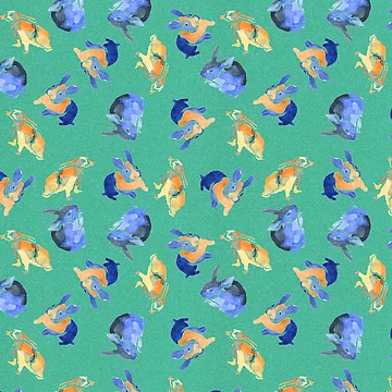 Artwork thumbnail, Lovely Rabbits pattern by Yuandi Yang