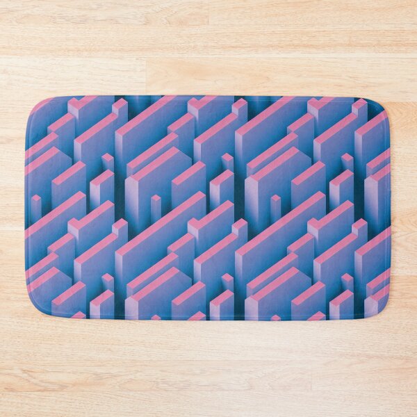 Artikelvorschau, Vaporwave Columns - 80s Style Chillwave Pattern in Blue & Pink entworfen und verkauft von Fine Prints.