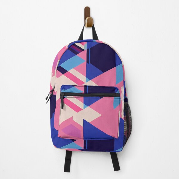 Artikelvorschau, Vaporwave Abstract - 80s Style Chillwave Pattern in Blue & Pink entworfen und verkauft von Fine Prints.
