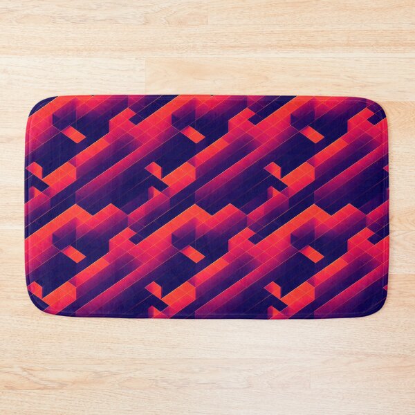 Artikelvorschau, Vaporwave Abstract - 80s Style Chillwave Pattern in Dark Blue & Red entworfen und verkauft von Fine Prints.