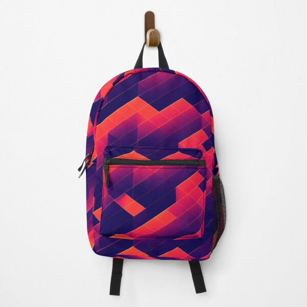 Artikelvorschau, Vaporwave Abstract - 80s Style Chillwave Pattern in Dark Blue & Red entworfen und verkauft von Fine Prints.
