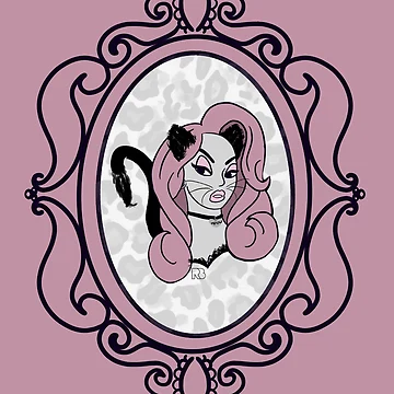 Artwork thumbnail, Cat Pin Up Portrait by RooBooCo