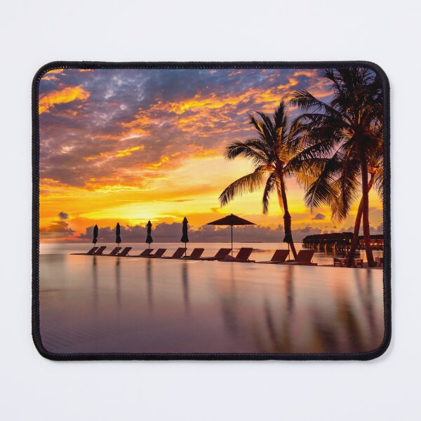 Item preview, Sunset at luxury resort over pool. designed and sold by Streetsigns1957.