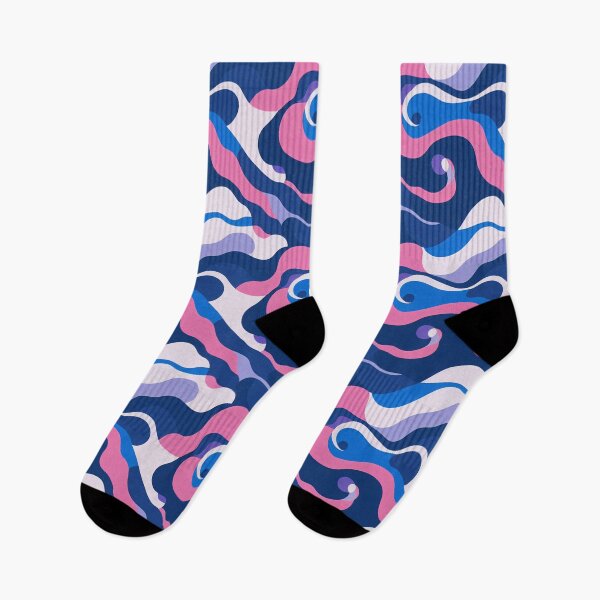 Item preview, Vaporwave Camouflage Clouds - 80s Style Chillwave Pattern in Blue & Pink designed and sold by Fine Prints.