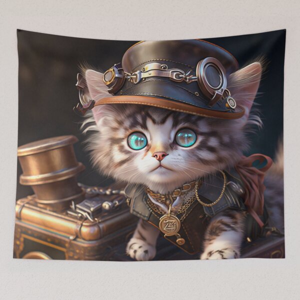 Item preview, The Steamkitten Siblings - Furball designed and sold by DoublecrashArt.