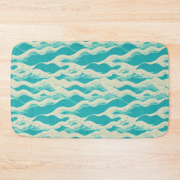 Artikelvorschau, Vaporwave Clouds on Cyan Sky - 80s Style Chillwave Pattern on Turquoise entworfen und verkauft von Fine Prints.