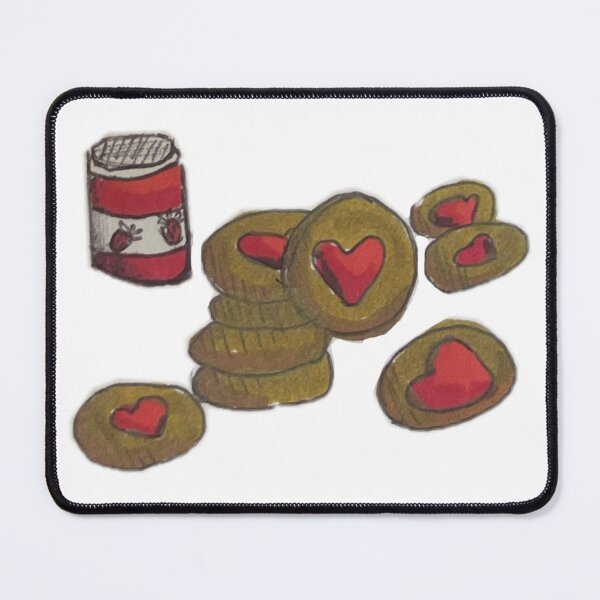 Item preview, Strawberry jam heart cookies  designed and sold by bloomingstars.