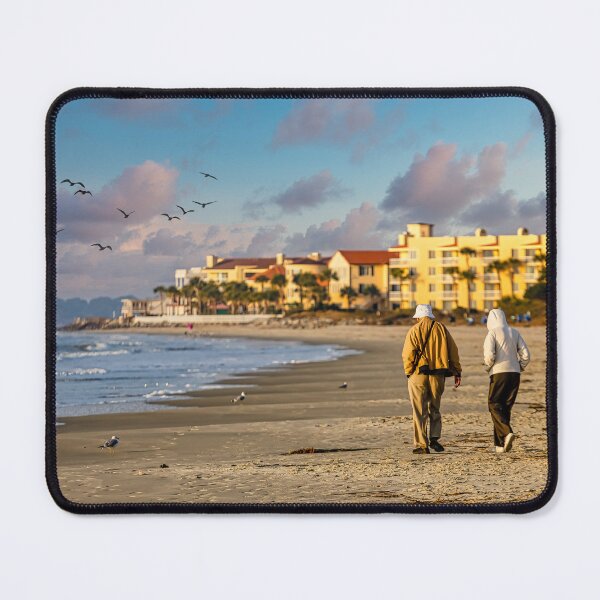 Item preview, Old Couple Walking up Empty  Beach designed and sold by dbvirago.