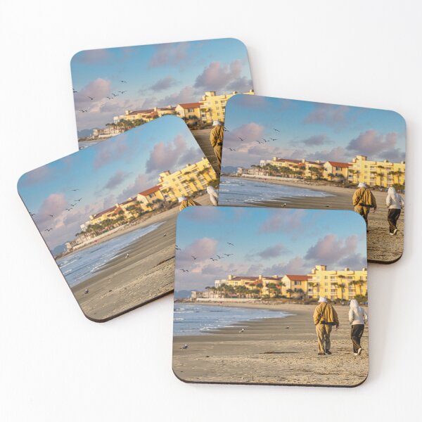 Item preview, Old Couple Walking up Empty  Beach designed and sold by dbvirago.