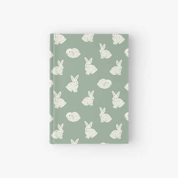 Item preview, Hand Drawn Rabbit Pattern (ivory/sage green) designed and sold by Design Minds Boutique.