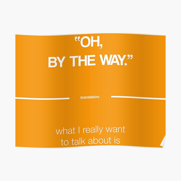 By The Way - The Politeness Dictionary Poster