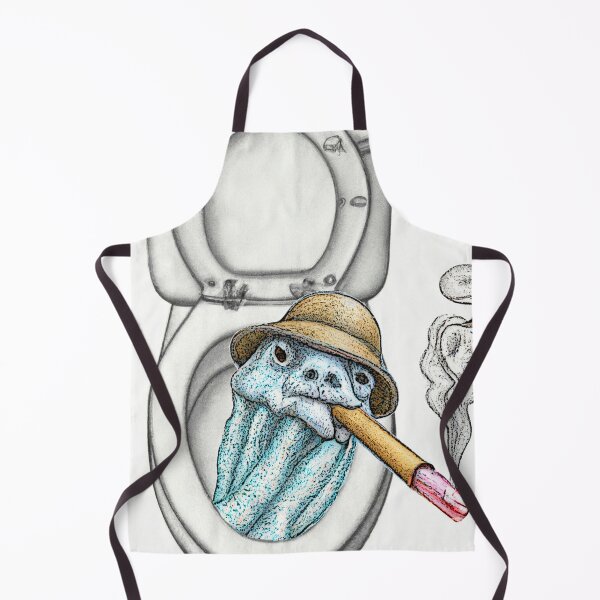 Item preview, Funny Squid Print, Squid Smoking in Toilet designed and sold by notsweettea.