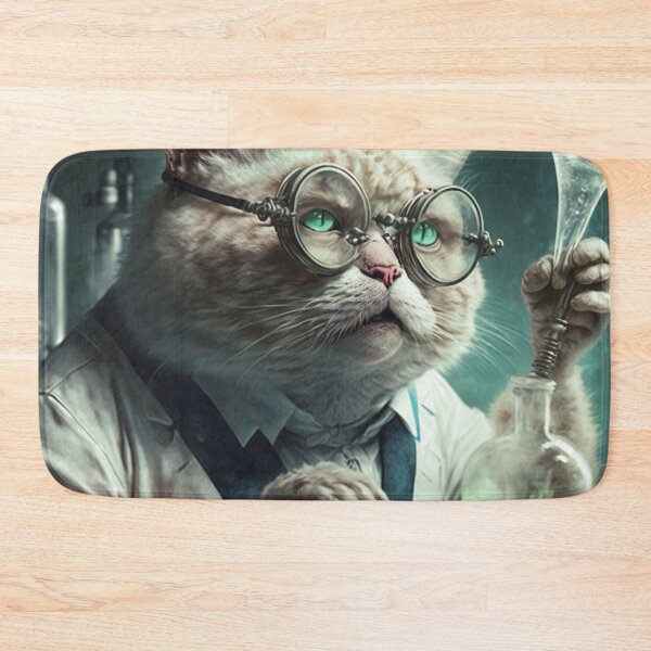 Item preview, Concept Art-Mad Cat Scientist designed and sold by letsgetinspired.