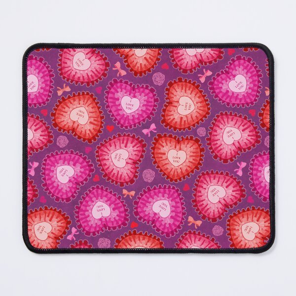 Item preview, Ruffled Valentine Hearts // Purple designed and sold by The Wellington Boot.