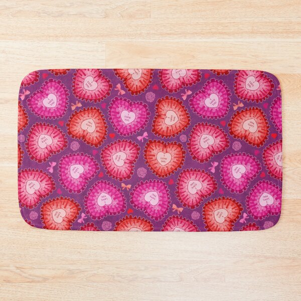 Item preview, Ruffled Valentine Hearts // Purple designed and sold by The Wellington Boot.