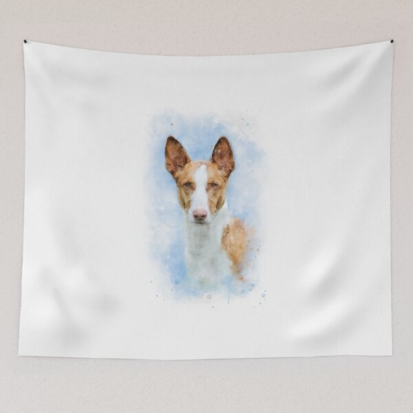 Item preview, Podenco Ibicenco / Ibizan Hound watercolor designed and sold by PetsArt.