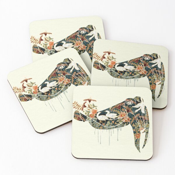 Item preview, Floral Porcelain Cuttlefish Watercolor  designed and sold by Valerie Englehart.