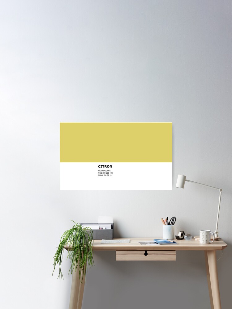 Citron - Yellow Green - Color Pantone Colour Design | Poster