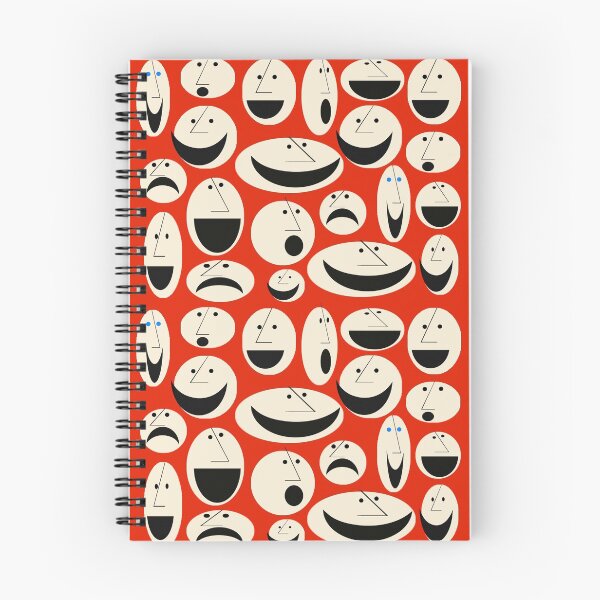 Item preview, Patrón de caras de dibujos animados retro designed and sold by StrangeLilOnion.