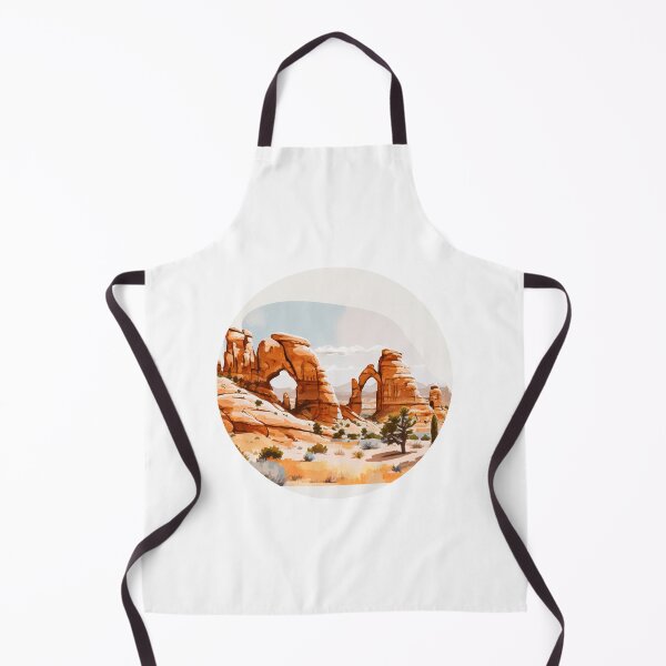 Item preview, Arches National Park Boho Watercolor Circle designed and sold by PikoApparel.