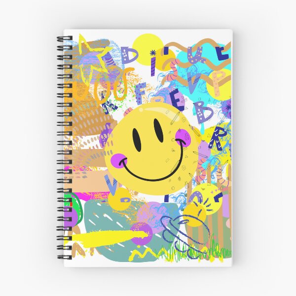 Item preview, colorful patterns smile happy face doodle style design designed and sold by hui-wen kuo.