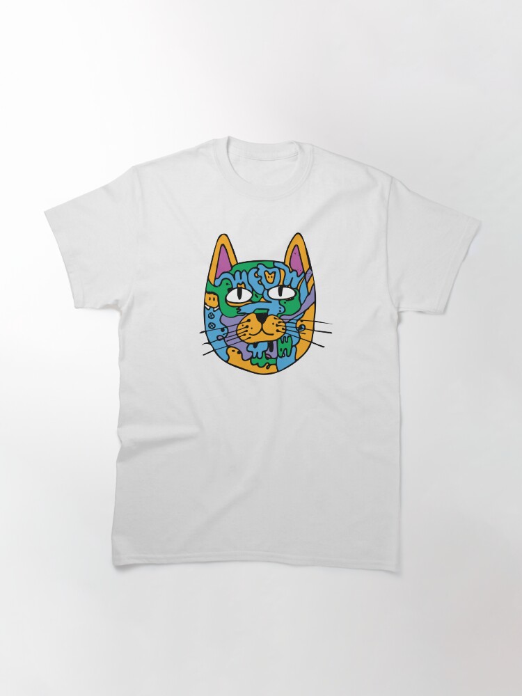 Thumbnail 3 of 7, Classic T-Shirt, Mischief the Trippy Cat designed and sold by craigthecreator.