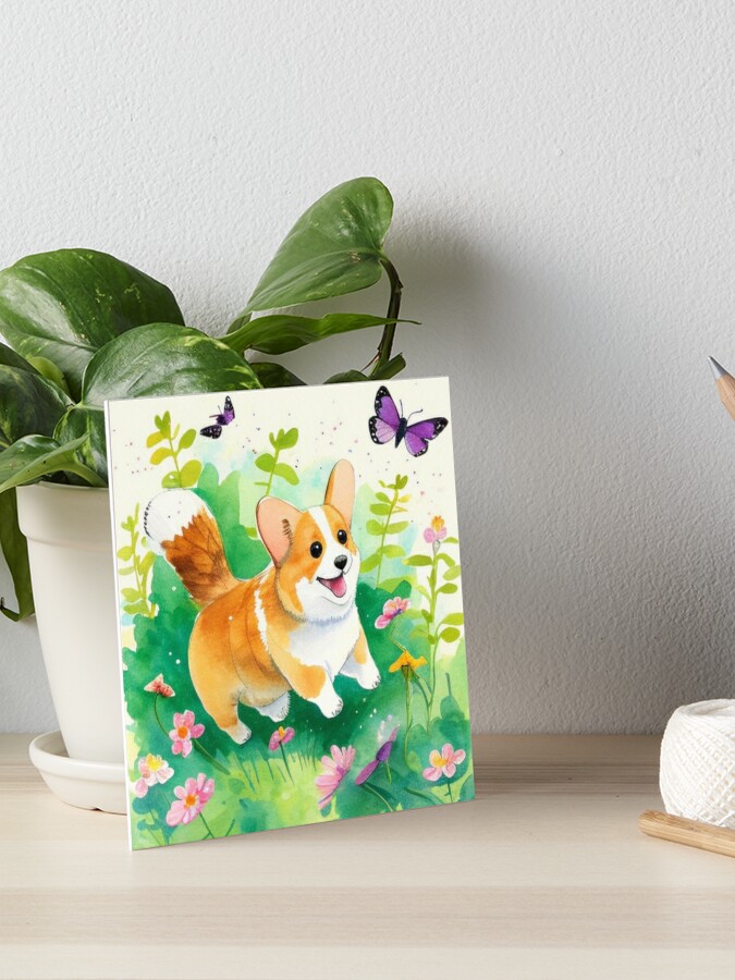 Cute Corgi in Snow Jigsaw Puzzle for Sale by Paint-of-Heart