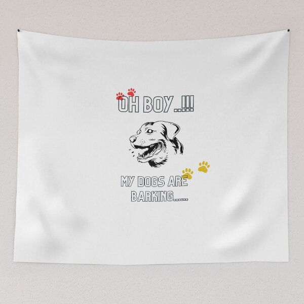 Item preview, Oh Boy My Dogs Are Barking Modern designed and sold by CreativeHUBArt.