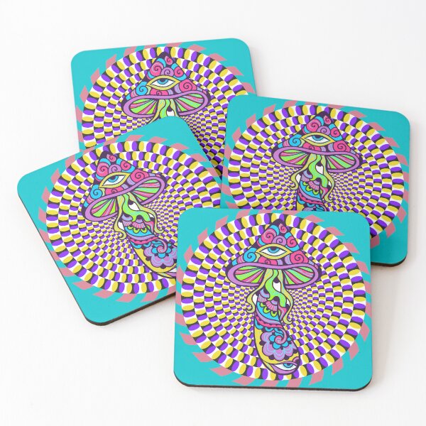Item preview, Retro psychedelic mushroom art designed and sold by ClockInClockOut.