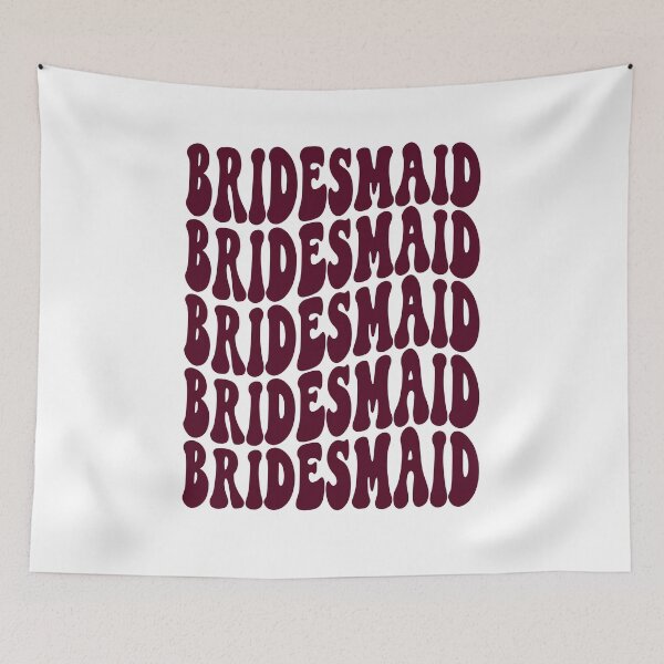Item preview, Bridesmaid Burgundy Retro Graphic Bridal Party Gifts for Bachelorette Party designed and sold by mysticblvd.