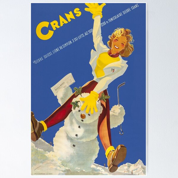 Item preview, Crans,Suisse,Ski Travel Poster designed and sold by BokeeLee.