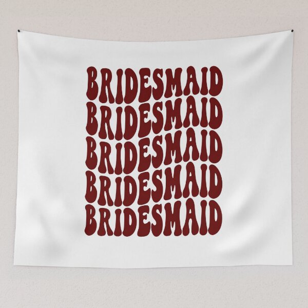 Item preview, Bridesmaid Dark Red Retro Graphic Bridal Party Gifts for Bachelorette Party designed and sold by mysticblvd.