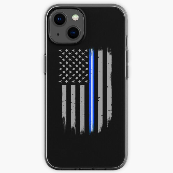 Thin Blue White Line EMT Flag iPhone Soft Case