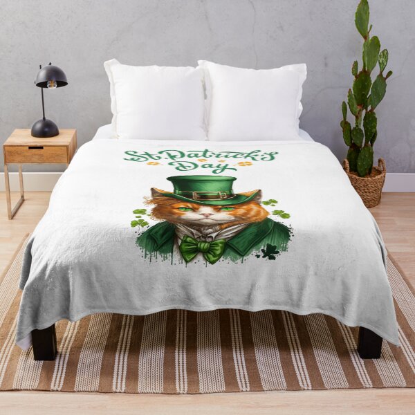 Item preview, St Patricks Day Cat Leprechaun Funny Lucky Green Proud Irish designed and sold by Modern Outlet ⭐⭐⭐⭐⭐.