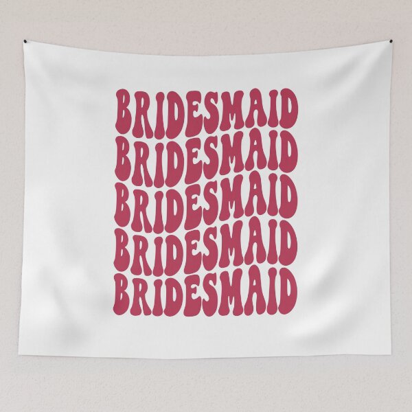 Item preview, Bridesmaid Magenta Pink Retro Graphic Bridal Party Gifts for Bachelorette Party designed and sold by mysticblvd.