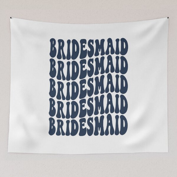 Item preview, Bridesmaid Navy Blue Retro Graphic Bridal Party Gifts for Bachelorette Party designed and sold by mysticblvd.