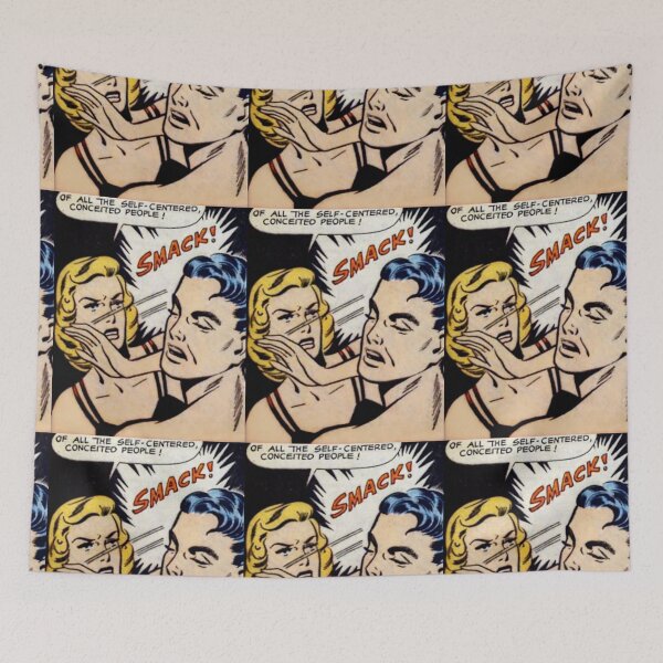 Item preview, Comic Book Girl Slapping a Douche Bag designed and sold by designedbykels0.