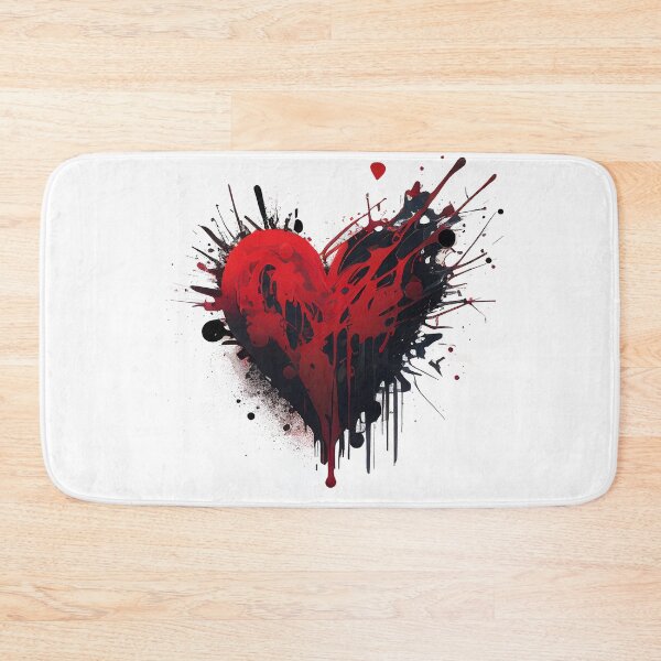 Item preview, illustration design of red heart painted with paints designed and sold by KaterynaKet.