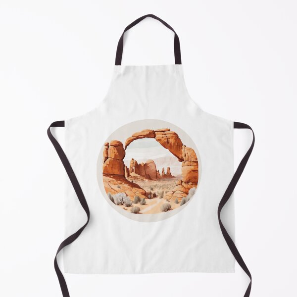 Item preview, Arches National Park Boho Watercolor Circle designed and sold by PikoApparel.