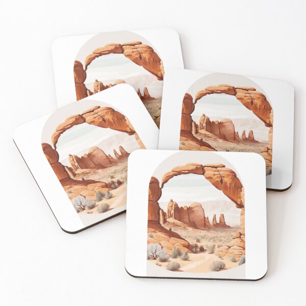Item preview, Arches National Park Boho Watercolor Arch designed and sold by PikoApparel.