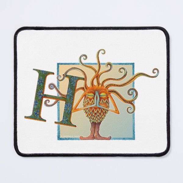 Item preview, Letter H - Alphabet - Monster - Guardian and Protector designed and sold by Gretchen Deahl.