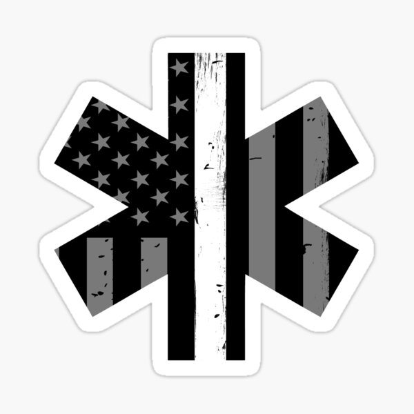 Emergency Medical Technician Supporter Flag Sticker