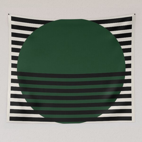 Item preview, Bauhaus Exhibition Print, Bauhaus Wall Art dark green circle across, Bauhaus Exhibition Wall Decor designed and sold by re-make-.